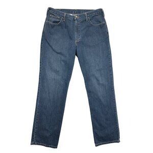 Carhartt Jeans Mens 38x34 Blue Denim Relaxed‎ Fit